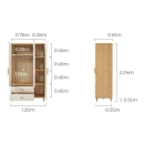 Tủ Quần Áo Gỗ 3 Cánh 2 Ngăn Kéo Tiện Lợi - TQA27