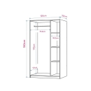 Tủ Quần Áo Gỗ 3 Cánh Thiết Kế Hiện Đại - TQA23