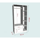 Tủ Quần Áo Gỗ Kèm Kệ Và Ngăn Kéo Đa Năng - TQA42