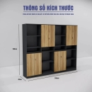 Tủ Tài Liệu Lãnh Đạo Bố Cục Ngăn Kệ Đan Xen Tinh Tế - THS389