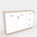 Tủ Gỗ Tài Liệu Thấp 2 Cánh 3 Ngăn - THS132