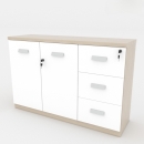 Tủ Gỗ Tài Liệu Thấp 2 Cánh 3 Ngăn - THS132
