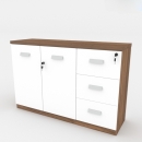 Tủ Gỗ Tài Liệu Thấp 2 Cánh 3 Ngăn - THS132