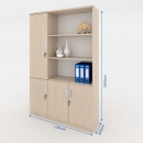 Tủ Hồ Sơ Gỗ 1 Cánh Có Kệ Trang Trí - THS89