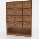 Tủ Locker Gỗ Công Nghiệp 12 Cánh Có Kệ Giày - TLK15