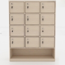 Tủ Locker Gỗ Công Nghiệp 12 Cánh Có Kệ Giày - TLK15