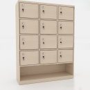 Tủ Locker Gỗ Công Nghiệp 12 Cánh Có Kệ Giày - TLK15