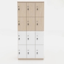 Tủ Locker Gỗ MDF 12 Cánh 3 Khoang - TLK21
