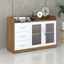 Tủ Tài Liệu Gỗ 2 Cánh Kính 3 Ngăn - THS65