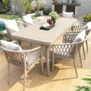 Ghế Sân Vườn Ngoài Trời Khung Nhôm Đan Lưới Nệm Vải - SV19