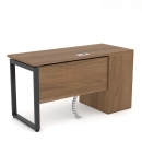 Bàn Làm Việc Gỗ Chân Sắt Liền Hộc - BLV61