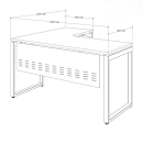 Bàn Làm Việc Góc L Chân U Có Yếm - BLV19