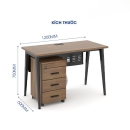 Bàn Làm Việc Yếm Sắt Có Hộc - BLV51
