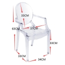 Ghế Cafe Tiếp Khách Trong Suốt Cao Cấp - CF36
