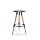 Ghế Bar Mặt Nhựa Chân Gỗ Nhiều Màu - QB12