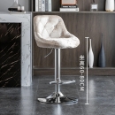Ghế Bar Lưng Nệm Đính Cúc Chân Mạ - QB15