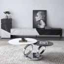 Bàn Trà Sofa Đôi Mặt Đá Phiến Ceramic - BT13