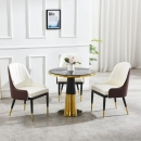 Bàn Trà Sofa Tiếp Khách Mặt Đá Chân Mạ  - BT15