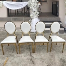 Ghế Ăn Cho Tiệc Cưới LOUISS Chân Mạ Vàng - GA6