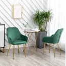 Ghế Ăn LARA Kiểu Sofa Đơn Chân Mạ Vàng - GA46