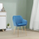Ghế Ăn LARA Kiểu Sofa Đơn Chân Mạ Vàng - GA46