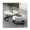 Bàn Trà Sofa Mặt Đá PARADO Chân Sắt Sơn Tĩnh Điện - BT20