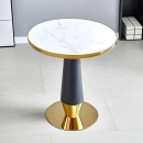 Phụ Kiện Chân Bàn Mặt Đá Tròn Chân Mạ Vàng - PK7