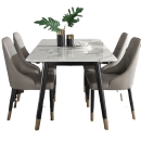 Bộ Bàn Ăn Ghế SANDY Mặt Bàn Vân Đá Sang Trọng - BGA26
