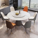 Bàn Ăn Gia Đình Tròn Xoay 2 Mặt Giả Đá - BA13