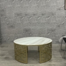 Bàn Trà Sofa Vân Đá Chân Sắt Nghệ Thuật - BT21