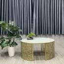 Bàn Trà Sofa Vân Đá Chân Sắt Nghệ Thuật - BT21