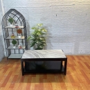 Bàn Trà Sofa Chữ Nhật Mặt Đá 2 Tầng - BT24