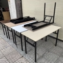 Bàn Làm Việc Chân Gấp Trắng - BLV13