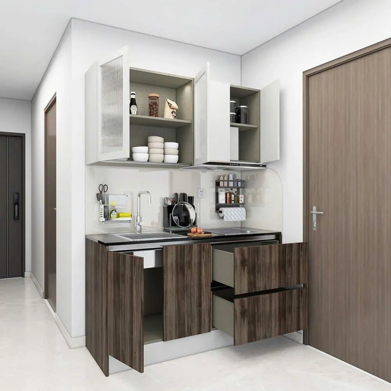 Tủ Bếp Đẹp Tiết Kiệm Không Gian - TB03