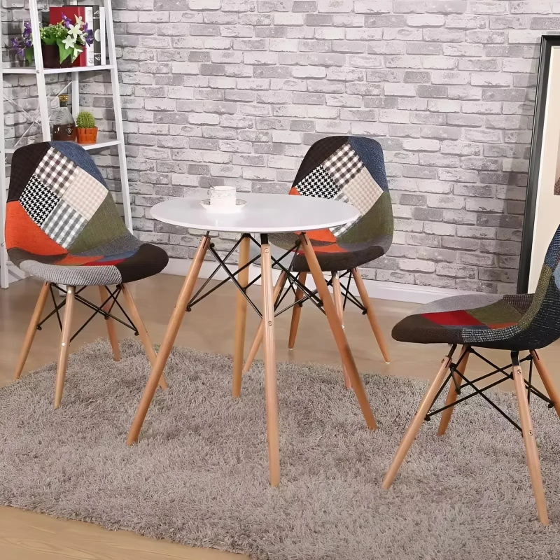 Bàn Cà Phê Tiếp Khách Mặt Tròn Eames 4 Chân - BCF2