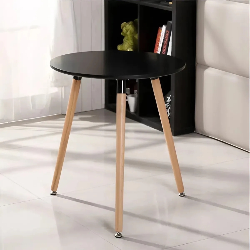 Bàn Cafe Tiếp Khách Eames 3 Chân Gỗ Trắng - BCF3