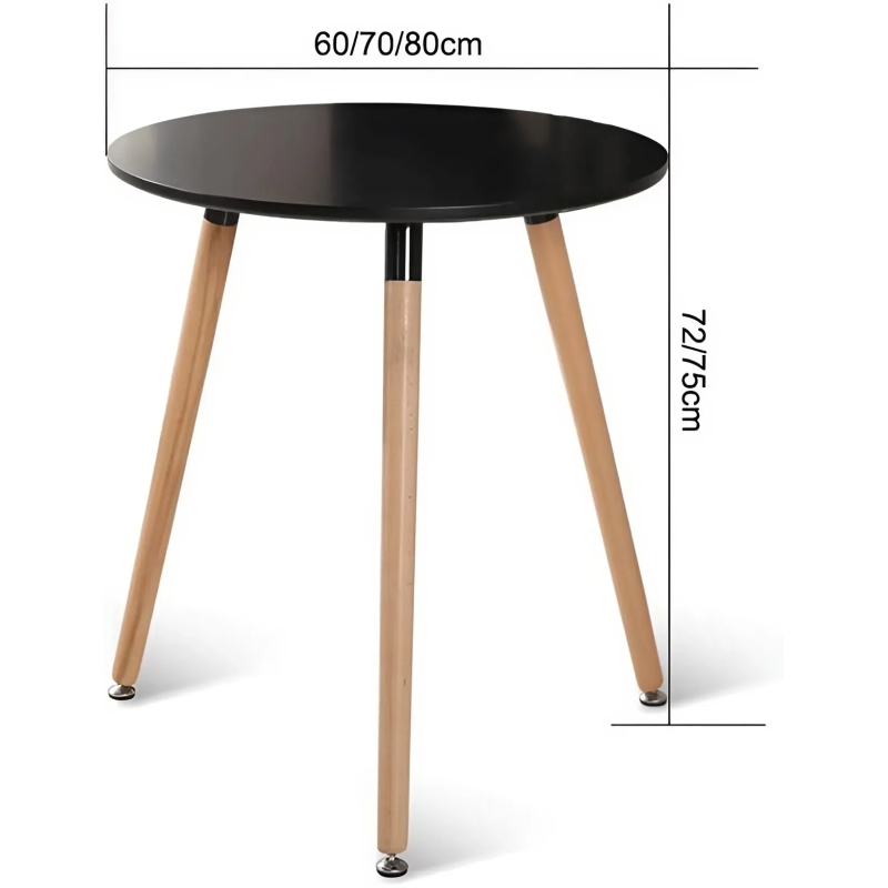 Bàn Cafe Tiếp Khách Eames 3 Chân Gỗ Trắng - BCF3