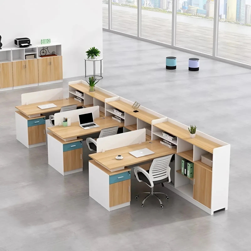 Bàn Cụm Làm Việc 3 Người Thiết Kế Tiện Lợi - BC33