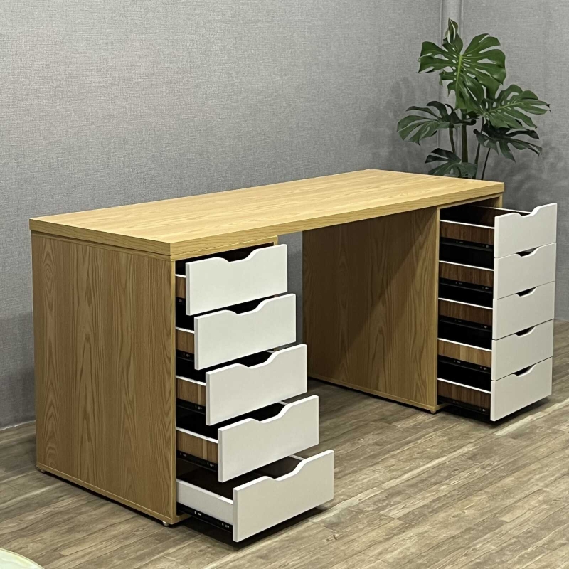 Bàn Làm Việc IKEA 2 Hộc 5 Ngăn Tiện Lợi - IK1
