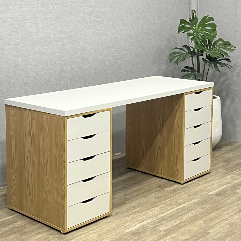 Bàn Làm Việc IKEA 2 Hộc 5 Ngăn Tiện Lợi - IK1