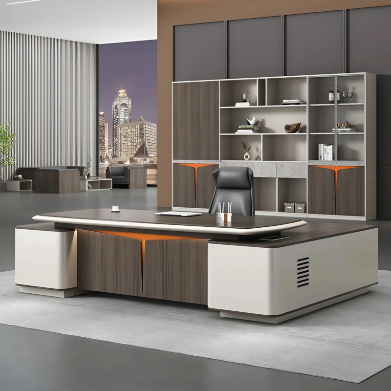 Bàn Giám Đốc Cách Điệu Mạnh Mẽ Đậm Chất Lãnh Đạo - BGD98