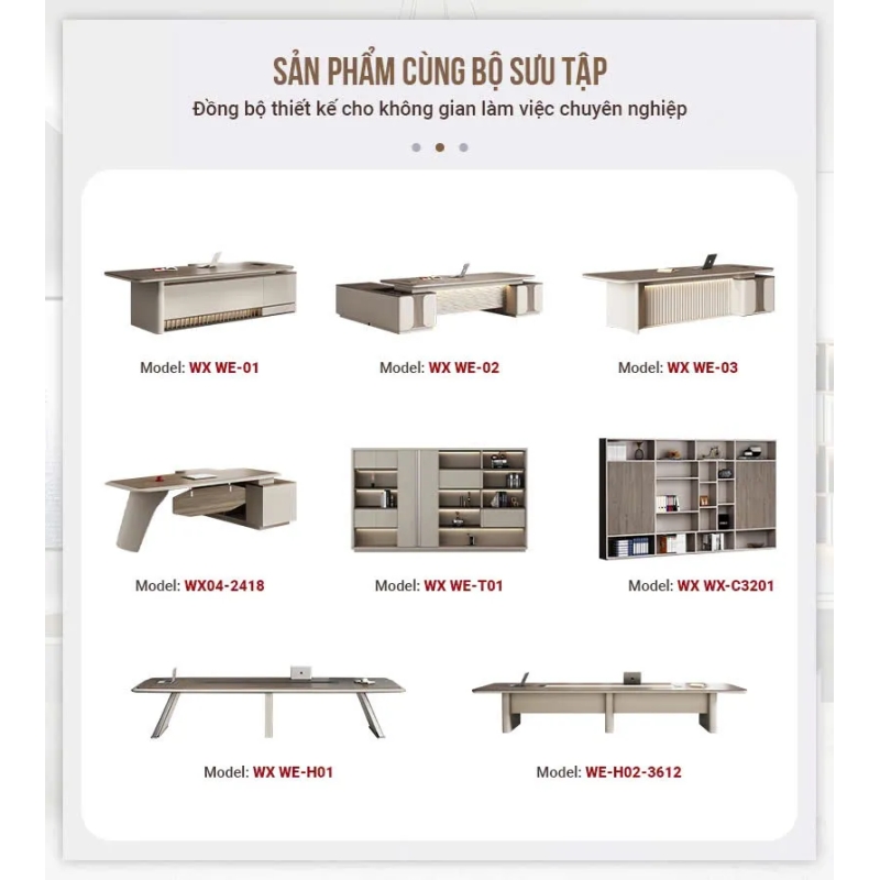 BÀn Giám Đốc Chân Cách Điệu Họa Tiết Nổi Ấn Tượng - BGD97