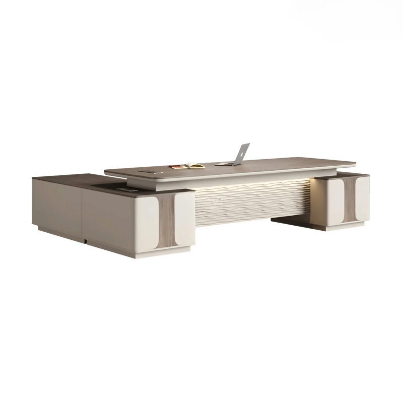 Bàn Giám Đốc  Chữ L Đẳng Cấp Họa Tiết Lạ Mắt - BGD95