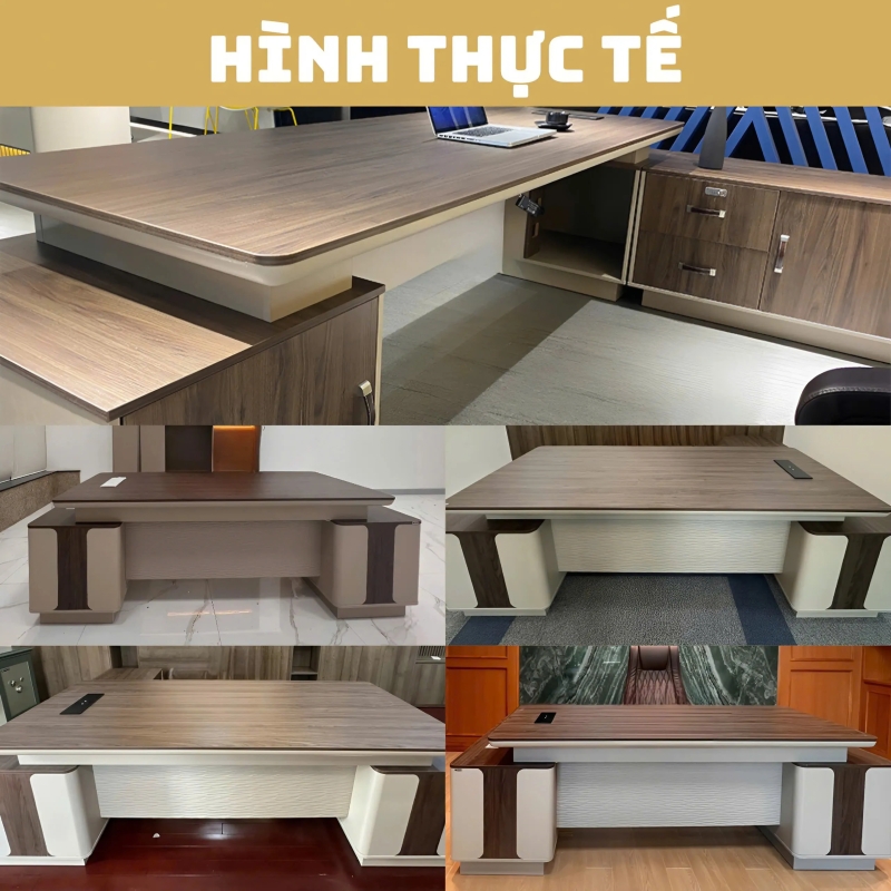 Bàn Giám Đốc  Chữ L Đẳng Cấp Họa Tiết Lạ Mắt - BGD95