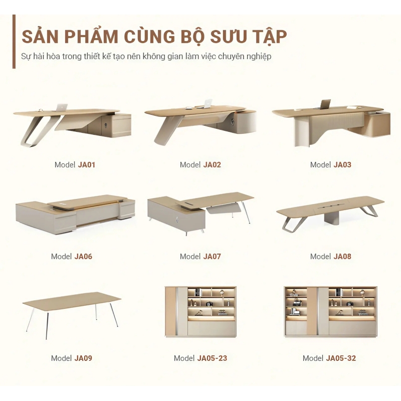 Bàn Giám Đốc Chữ L Kiểu Dáng Mềm Mại Thanh Lịch - BGD100