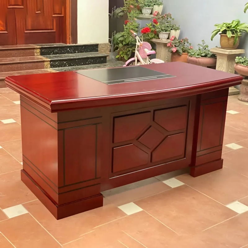 Bàn Giám Đốc Cổ Điển Sơn Pu 1m6 x 80 - BGĐ77