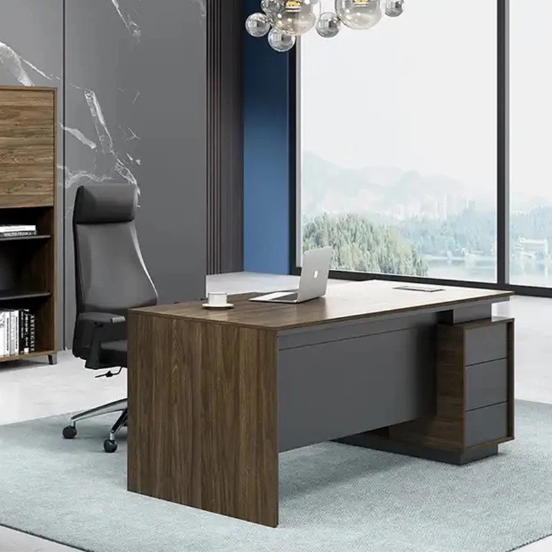 Bàn Giám Đốc Kèm Hộc Tủ Gỗ MDF - BGĐ62
