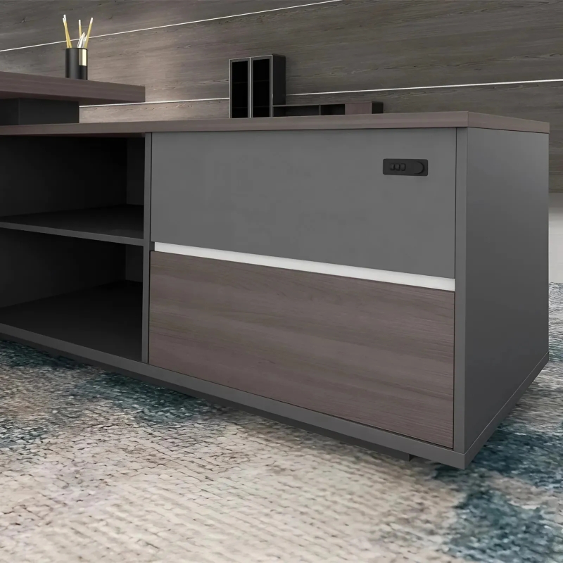 Bàn Giám Đốc Gỗ Góc L Giá Tốt  - BGĐ24