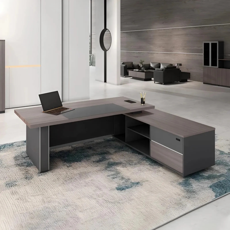 Bàn Giám Đốc Gỗ Góc L Giá Tốt  - BGĐ24