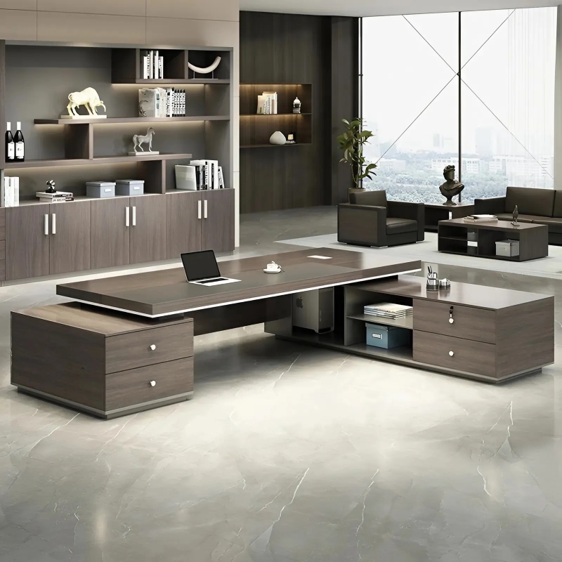 Bàn Giám Đốc Góc L Có Tủ Phụ Tiện Lợi - BGĐ50